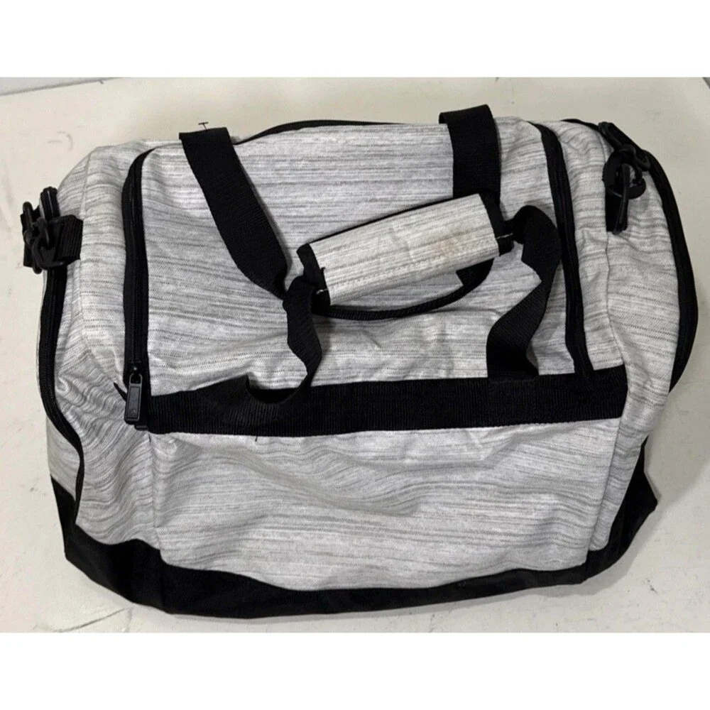 adidas Diablo Small II Duffel Bag 20L Zip Strap White Black Hex Print